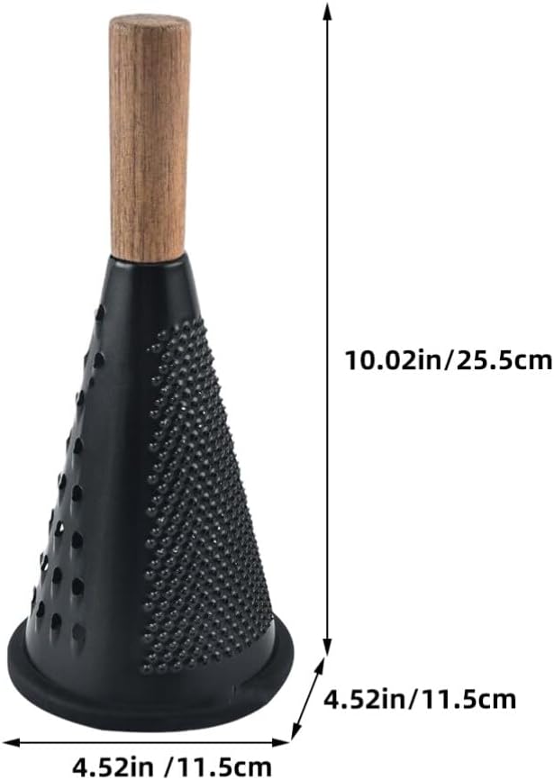 Kichvoe Stainless Steel Grater Cone Shaped Handheld Vegetable Cheese Shredder for Potato Ginger Garlic Kitchen Gadget 10.03 X 4.52 X 4.52 in 1 pc