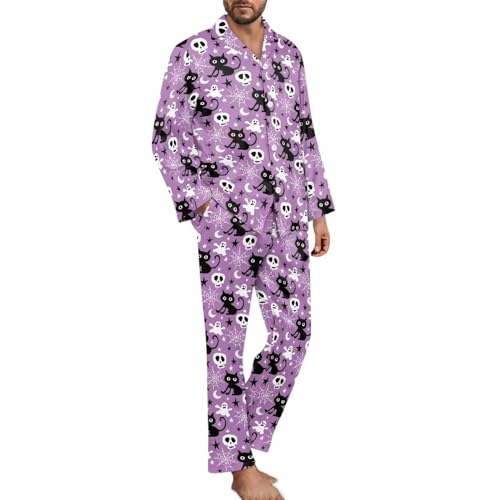 Pajamas for Men Set Cotton Comfy Pajamas Adults Sleepwear Sets Soft Lightweight Night Wear Loungewear House Wear3