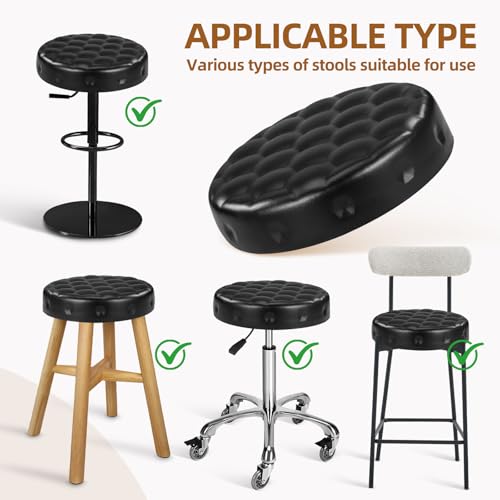 Coussin de siège rond en PU Gadpiparty pour tabouret pivotant