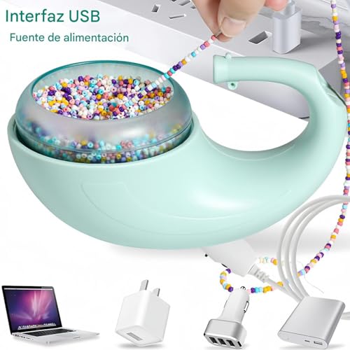 Girador de abalorios recargable para hacer collares de cintura y pulseras diy de moda 5
