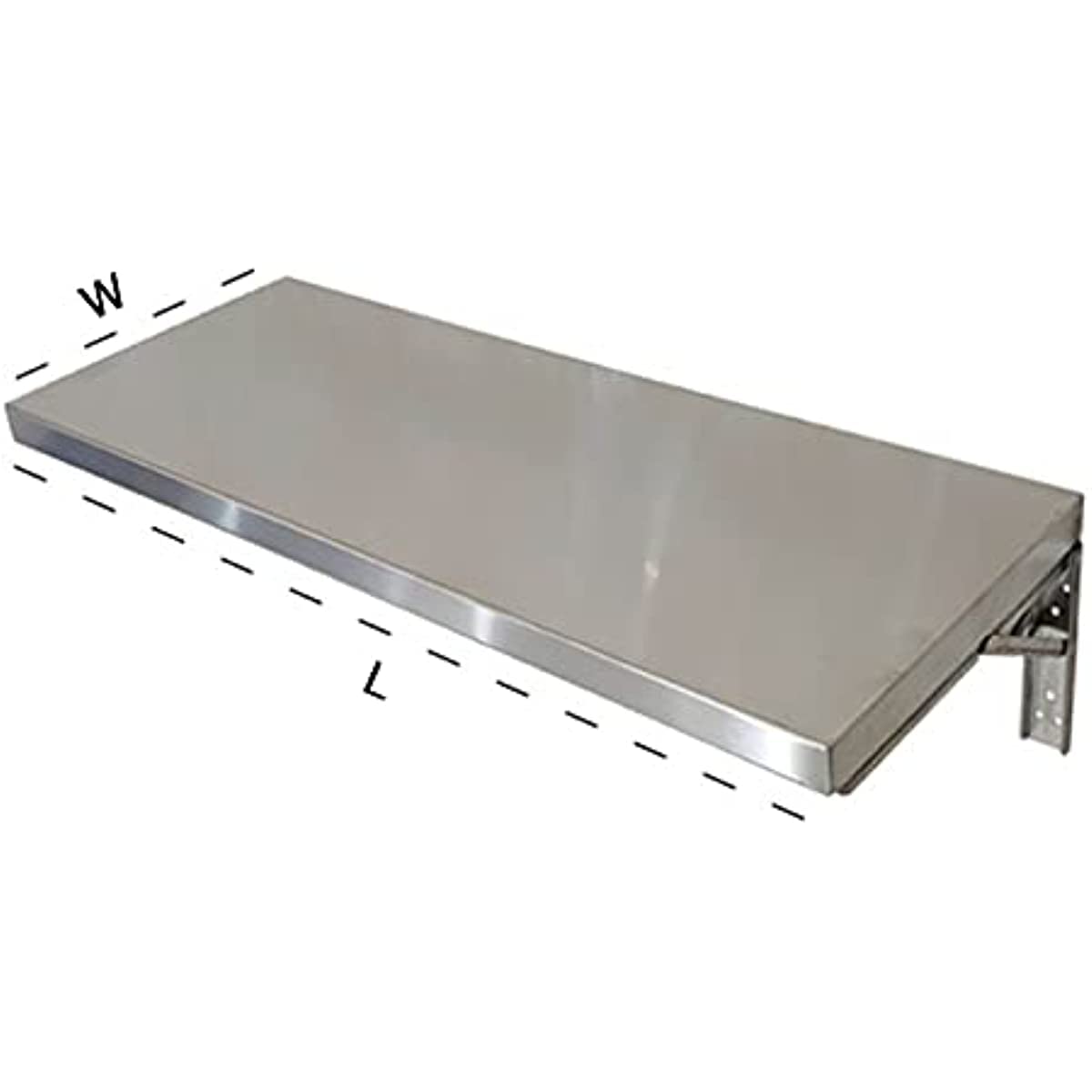 Tavolo Pieghevole a Parete portaoggetti in Acciaio Inox con Staffa Metallica, Adatto per Cucina, Sala da Pranzo, banco da Lavoro Home Bar, Facile da installare e Pulire (80) × 40cm.