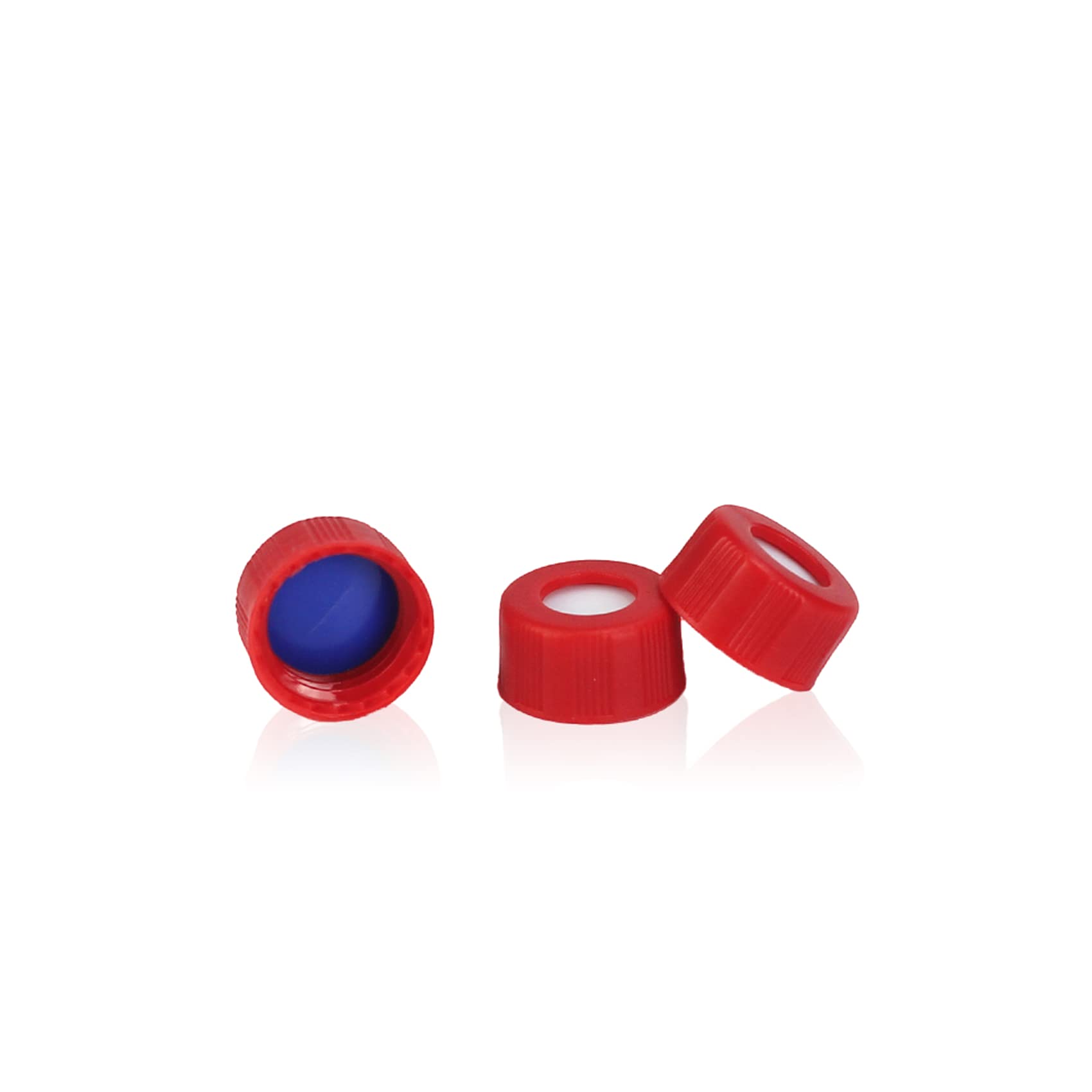 HPLC Caps - 100 White Septa Screw Caps -10 HPLC Caps - 100 White Septa Screw Caps -10