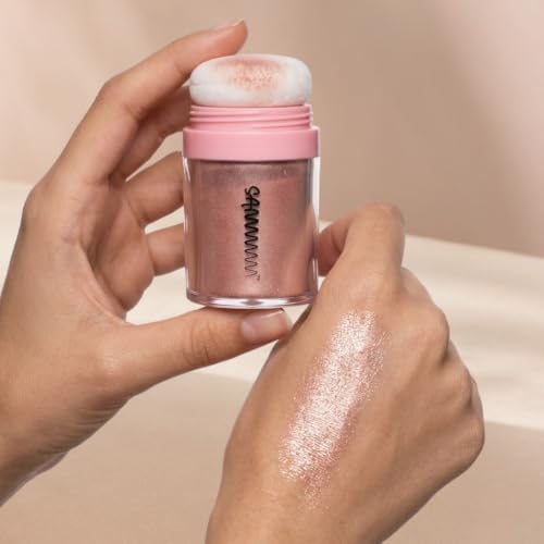 Image of Sammmm Stardust Fragranced Body Glitter Powder 12.5 ml | Lightweight & Buildable Body & Face Shimmer for Women | Non-Cakey & Glowing Finish | Talc-Free, Alcohol-Free Glitter for Party & Festive Looks