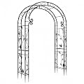 RUCOIN Garden Arch – 51"(L) x 88"(H) Metal Arbor, Thickened Rust-Proof Steel Pipe, Garden Gate Arch for Backyard Entry, Trellis for Climbing Plants Outdoor, Walkway Arbor for Yard, Patio, Courtyard