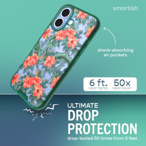 Image of Smartish iPhone 17 MagSafe Clear Case - Gripmunk Magnetic Slim Case [Lightweight + Protective] Anti-Yellowing Thin Grip Clear Cover for Apple iPhone 17 - Tropical