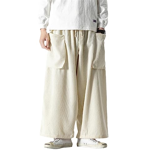 Pantalon de jogging ample surdimensionné cargo blanc style XXL