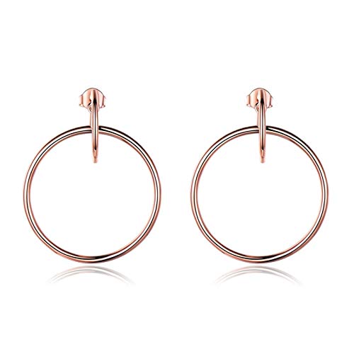 Boucles d'oreilles en argent pour femmes grand cercle mariage pendantes