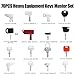 Tecreddy 70 Heavy Equipment Keys Master Set, Construction Machinery Key for Cat Caterpillar John Deere Komatsu Volvo Bobcat Kubota JCB Sany Terex Case Hyster Yanmar Takeuchi New Holland