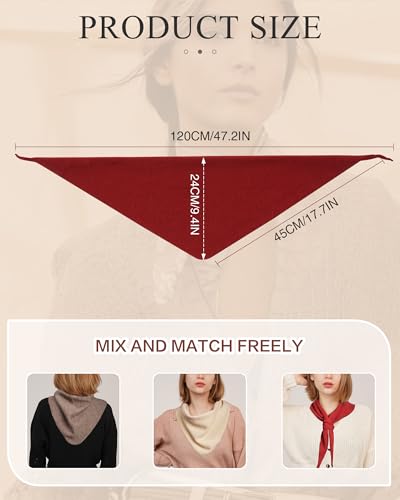 Molans Women Winter Knit Neck Scarf - Warm Crochet Triangle Scarf for Women Girls2