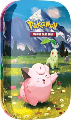 Pokemon TCG: Mega Evolution—Ascended Heroes Mini Tin: Clefairy & Chikorita (1 Sticker Sheet, a Pokémon Art Card & 2 Booster Packs) image 4