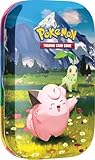 Pokémon TCG: Mega Evolution—Ascended Heroes Mini Tin: Clefairy & Chikorita (1 Sticker Sheet, a Pokémon Art Card & 2 Booster Packs)