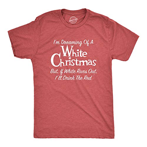 T-shirt rouge de Noël humoristique pour homme amateur de vin rouge