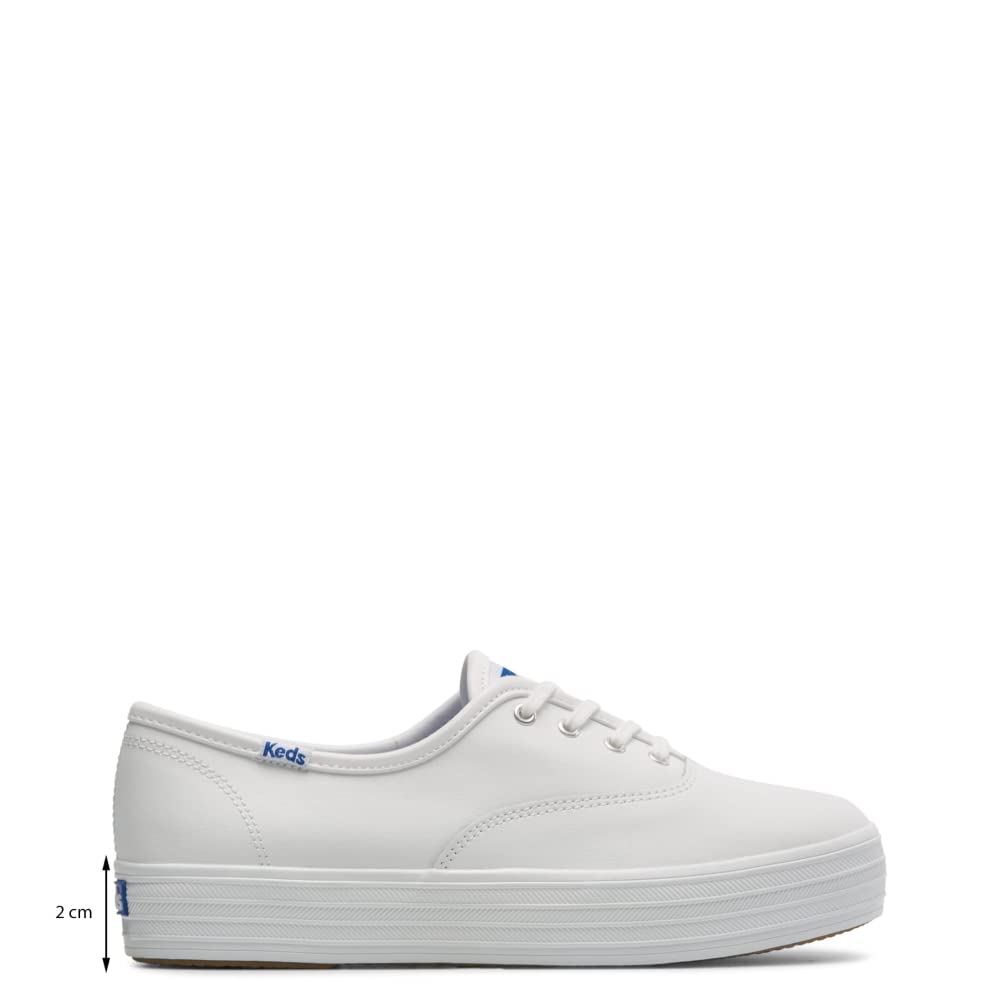 Keds Womens The Platform Lace Up: 8.5 White