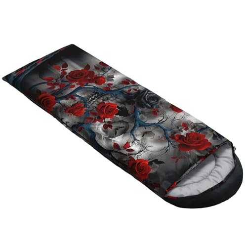 Image of QOOMO Ball Flower Camping Sleeping Bags,3 Season Warm & Cool Weather,Lightweight,Waterproof Sleeping Bags for Adults & Kids,Traveling,and Outdoors,Camping Gear Equipment