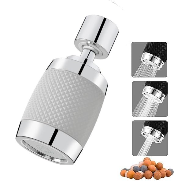 SOLDTRUE Kitchen Faucet Head 360° Rotatable 3-function Faucet Sprayer Replacement Nozzle Anti -Splash for Kitchen Sink(White) (B0D98D9JTT) Amazon Price History, Amazon Price Tracker