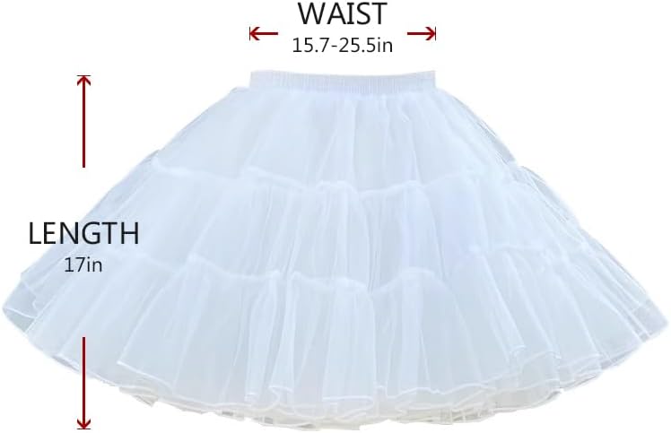 BABYONLINE D.R.E.S.S. Women's 50s Vintage Petticoat Tutu Slips Underskirt Women Crinoline - Image 2