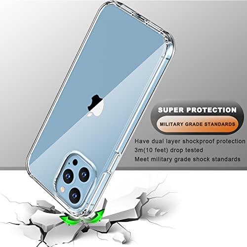 Coque silicone antichoc iPhone 13 Pro Max protection antichoc 4,3 m