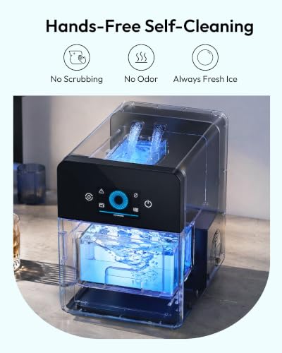 Image of EUHOMY 2 inch Ice Ball Maker Countertop, 4Pcs in 40Mins, 144Pcs /day, Self-Cleaning Sphere Ice Maker with Crystal Clear Ice, Round Ice Cube Maker Machine for Whiskey & Bourbon