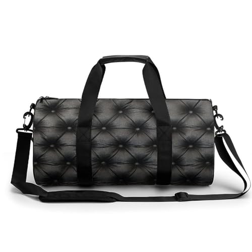 Gym sac de voyage cuir noir bagage randonnée camping 45cm
