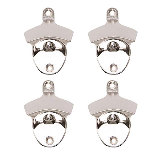 Wall Mounted Bottle Opener Stainless Industrial Alloy with Screws by iPihsius - Set of 4