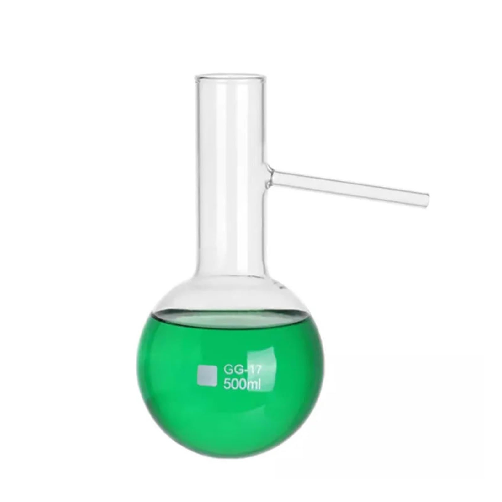 Matraz de fondo redondo for destilación, matraz de vidrio con alto contenido de borosilicato(50ml)