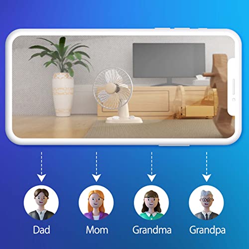 Indoor Security Camera, 360° Rotation Baby Monitor with App, Night Vision and 2 Way Audio, Robot Shape Nanny IP Cam with Motion Detection, 1080P Pet Camera - Image 5