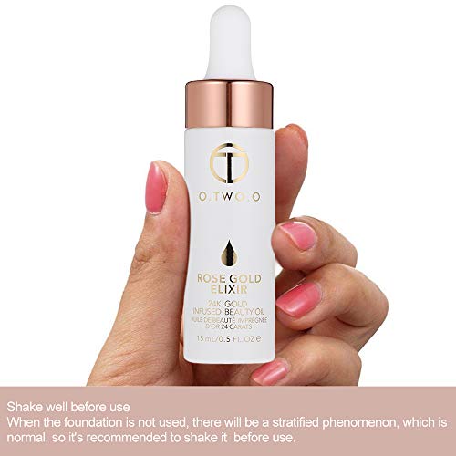Cigooxm O.two.o 24K Rose Gold Elixir Skin Care Beauty Essential Oil Anti Aging Essence Oils Face Lips Lifting Wrinkle Remover #TOP1