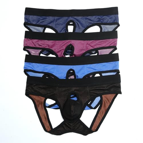 Mens Sexy Hollow Out Bulge Pouch Lingerie Panties Jockstrap Thongs Underwear2