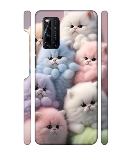Image of ''Cute Kittens'' Printed Hard Mobile Back Cover & Case for Vivo V19, Designer | Protective & Premium Cover & Case