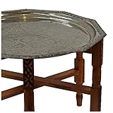 Marokkanischer Tisch Beistelltisch Teetisch orientalisch mit Tablett -mittel- Farbe Motiv 3