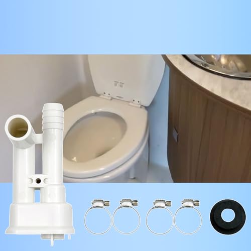 Image of Vacuum Breaker Kit Compatible with Dometic Sealand Traveler VacuFlush Toilets Replacement Part for Models Without Hand Sprayer Hook 385316906