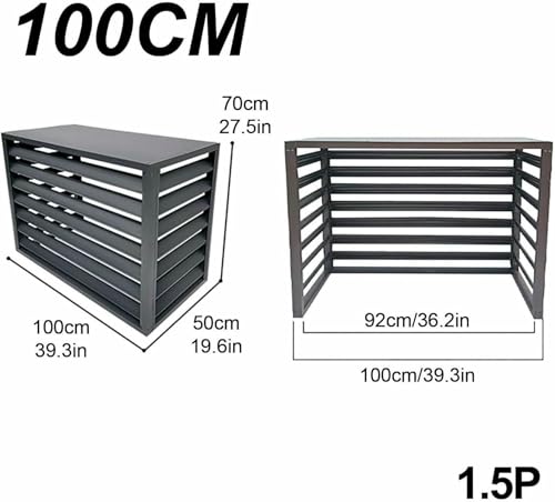 Valla para Aire Acondicionado de Aluminio | Cubierta Exterior de 2 Paneles 3
