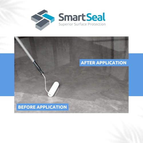 SmartSeal Concrete Floor Sealer - 3 x 5 Litres - Premium Exterior & Interior Concrete Sealer and Dustproofer with Satin Sheen Finish – Easy to Apply, Stain & Water Resistant Sealant