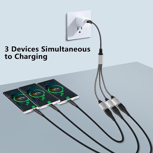 GELRHONR USB Splitter Y Cable - USB A Male to 3 Female Extension Cord, 3 Port for Printer Keyboard, Flash Drive, Laptop, LED - Image 4