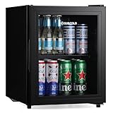 Subcold Cave35 Mini Refrigerator 35L with Glass Door and LED Light | Compact Refrigerator for Bedrooms, Gaming Rooms, Man Caves, Offices & Home Bars – Energy Efficient