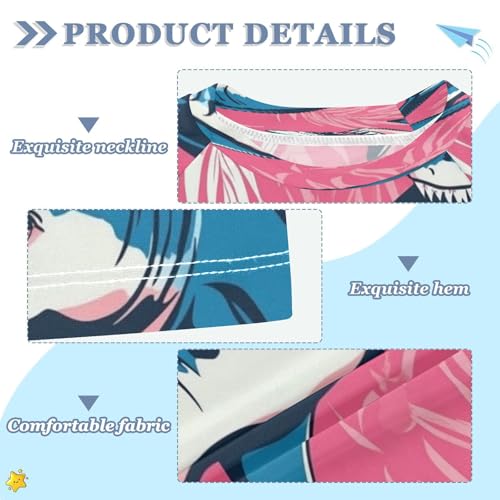 Kids Swimsuit Shark Summer Water Pink Sunscreen T-Shirts Swimwear Sets UPF 50+3