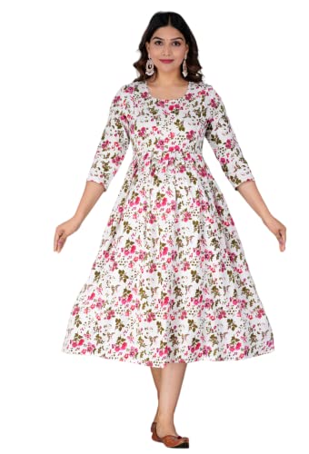 TANISHA Women's Maternity Feeding Anarkali Kurti (Pre & Post Pregnancy Dress)