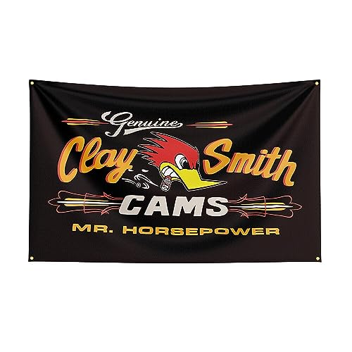 「クレイスミスCAMS2」特大フラッグ・旗バナー約150ｃｍ×90ｃｍのビックサイズでお部屋・ガレージの装飾に最適！アメリカ雑貨・カーレースのサムネイル