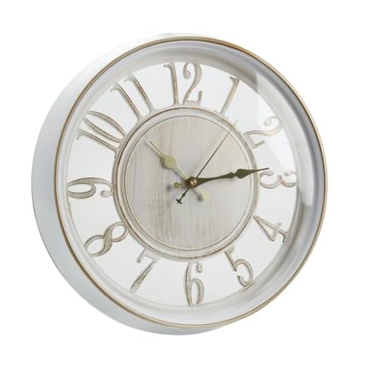14 inch White Wall Clock Farmhouse Wall Clocks for Kitchen Silent Non-Ticking Battery Operated Rustic White Wall Clock for Bedroom Living Room Vintage Kitchen Wall Clock Decor for Home,Dining Room