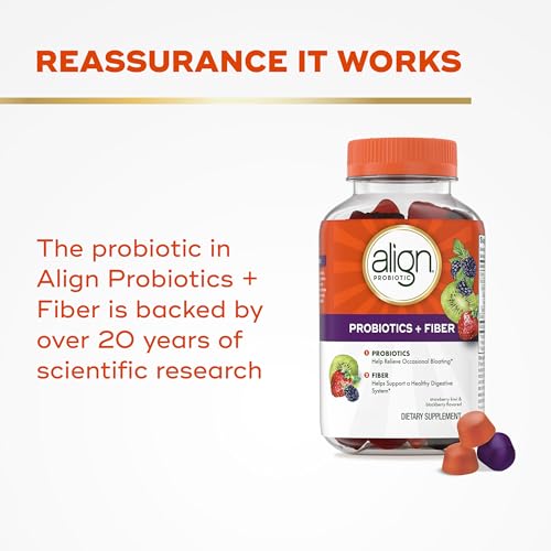 Align Probiotic, Probiotics + Fiber Gummies, Probiotics Help Relieve Occasional Bloating*, Fiber Helps Support a Healthy Digestive System*, #1 Doctor Recommended Probiotic Brand‡, 90 Gummies - image 6