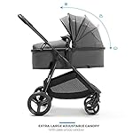 Mompush-Wiz-Baby-Stroller-with-True-Bassinet-Mode-for-Newborn-and-Toddler-Convertible-Carriage-Bassinet-to-Stroller-Reversible-Seat-Foot-Cover-and-Rain-Cover-Included-Large-Storage-Space