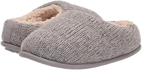 Dearfoams Women's Alicia Ragg Knit Clog Slipper, Medium Grey, Small | Image 6