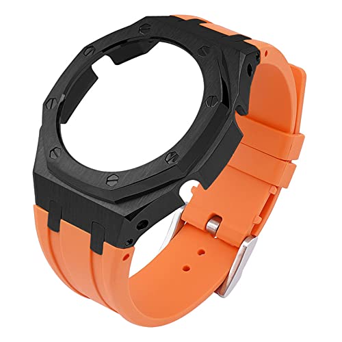 Bracelet montre GA-2100 SAAWEE en caoutchouc et acier pour un style urbain quotidien