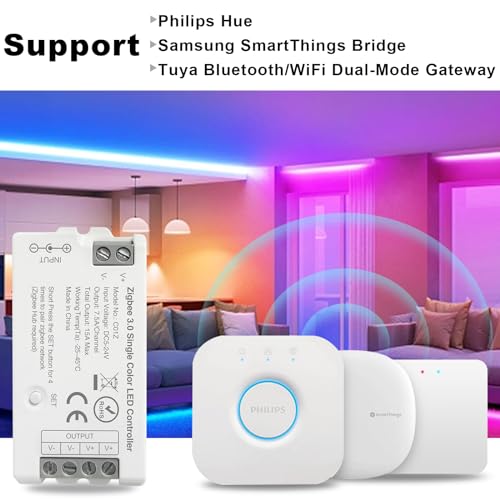 Tira LED COB 12V 1600 LEDs 10m Blanco frío 6500K ZigBee C01Z miniatura 6