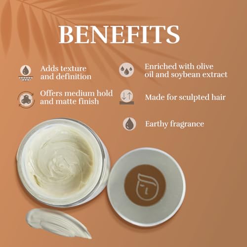 Dapr. Hair Setting Clay (100 grams) for Sculpted Hair | Medium Hold| | Matte Finish| |Adds Texture| - Image 6