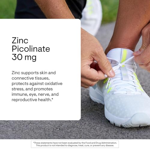 THORNE - Zinc Picolinate 30 mg - Highly Absorbable Zinc Supplement - Supports Immune System, Eye, Skin & Reproductive Health* - Third-Party Certified - Gluten, Dairy & Soy-Free - 180 Capsules - Image 4