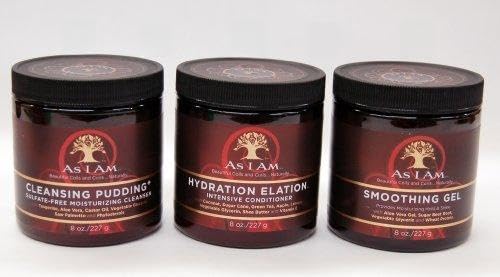 As I Am Cleansing Pudding + Hydration Elation + Smoothing Gel 8oz Each 