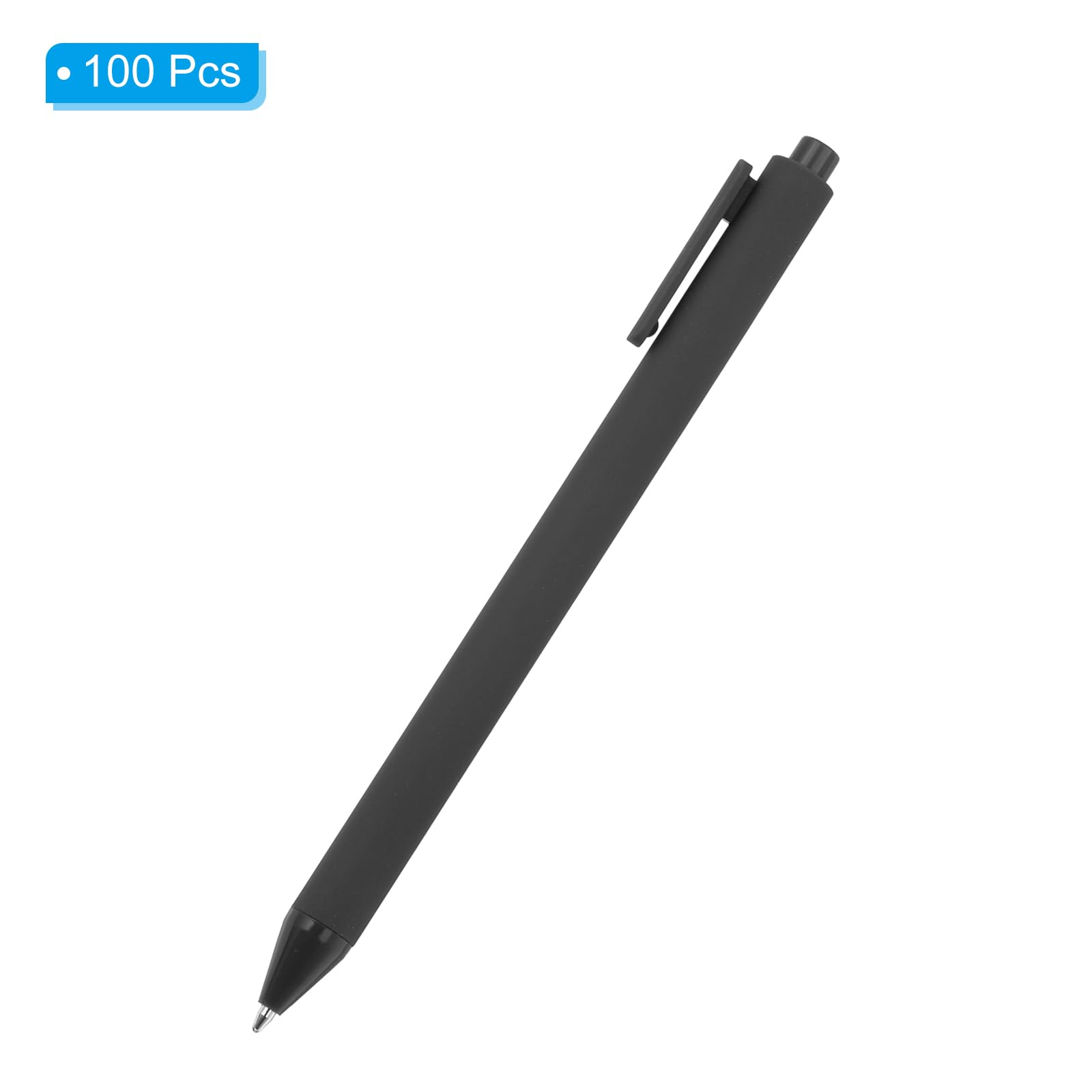 PATIKIL 100 Pack Black Barrel Click Pens, 1.0MM Black Ink Retractable Ballpoint Pens - Image 3