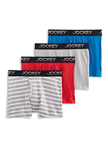 Jockey Boys' Underwear Cotton Blend Boxer Brief - 4 Pack