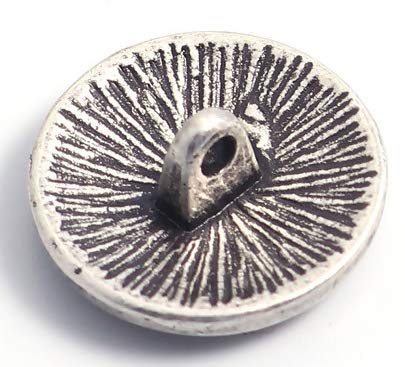 15 Metallknöpfe Antiksilber Mit Keltischem Blumenmuster – 18mm, 1 Loch, Für Jacken, Mäntel & Trachten
